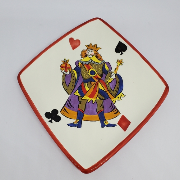 TableTops Gallery King Of Hearts Set of 4 Snack Plates - Picture 5 of 11